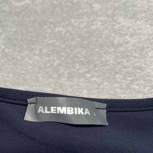 Alembika Dress 12-14 Blue Asymmetric Minimal Capsule Flowy Lagenlook Modern - Picture 3 of 8